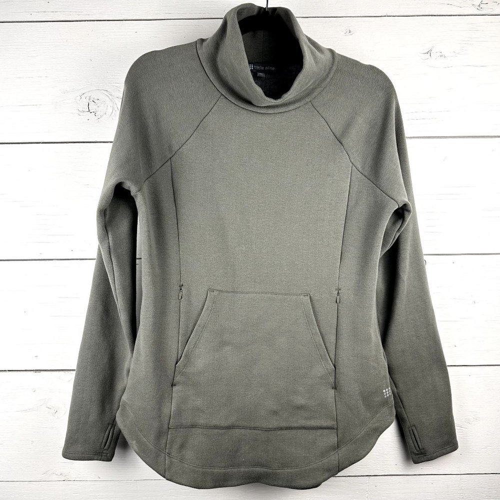 Title Nine Womens Most Wanted Tunic  Pullover Sweatshirt Size S Activewear Olive